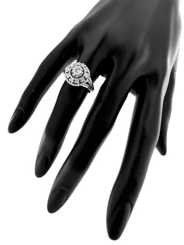 Bague 54.5 Bague cocktail rétro HRD certifiée avec diamants naturels 58 Facettes