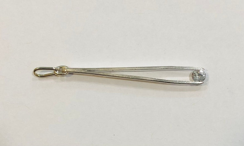 Pendentif Pendentif brucelle or balnc et diamant 58 Facettes