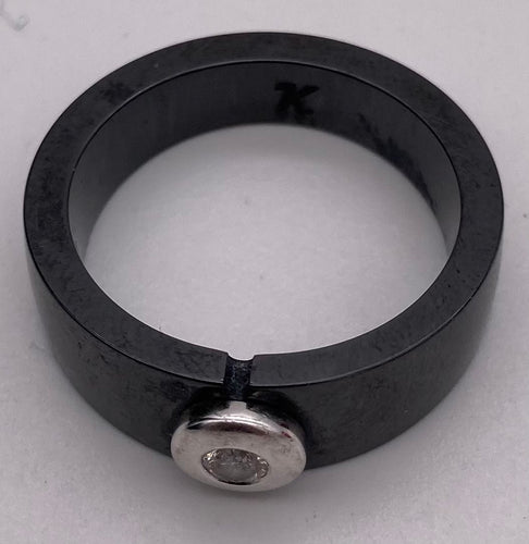 Bague 54 Bague Céramique & Diamant 58 Facettes