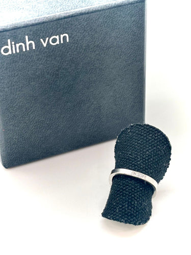 Bague 51 DINH VAN - Bague CUBE or blanc diamant 58 Facettes M9046