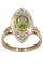 Bague 56 Marquise péridot et diamants 58 Facettes 086841