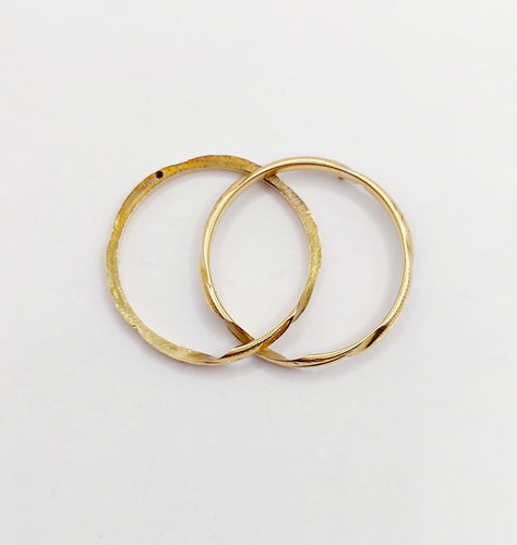 Bague 55 Alliance jumelée victorienne or 18k finement travaillée (circa 1880) 58 Facettes A06332