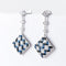 Boucles d'oreilles Boucles d'oreilles géométriques saphirs et diamants 58 Facettes P3L2
