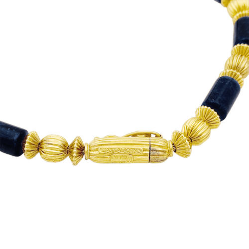 Collier Collier Lalaounis, or jaune, sodalites. 58 Facettes 34619