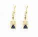 Boucles d'oreilles Boucles d'oreilles dormeuses art déco en or deux tons 58 Facettes