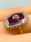 Bague 50 Bague or jaune diamants et rubis, style Art Déco 58 Facettes AB484