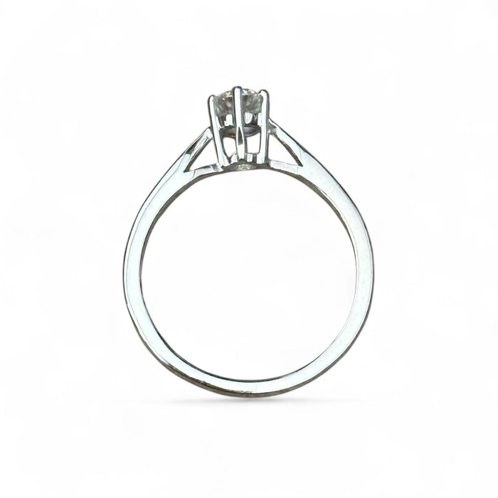 Bague 54 Bague Solitaire or blanc diamant 0.35ct 58 Facettes 282