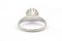 Bague 53 Bague contemporaine en or blanc sertie de diamants 58 Facettes 19665