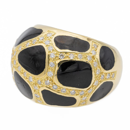 Bague 52 Bague Cocktail Or jaune Diamant, Laque 58 Facettes 2505460CN