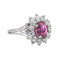 Bague 49 Bague Pompadour Or blanc Rubis, Diamant 58 Facettes 3905084CN
