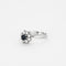 Bague 53 Bague marguerite or gris saphirs et diamants 58 Facettes GU66