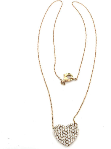 Collier Magnifique collier pendentif cœur serti de diamants 58 Facettes