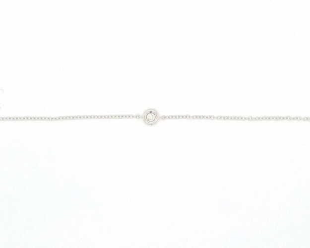 Bracelet Bracelet en or blanc avec diamant de 0,08 ct 58 Facettes 10857