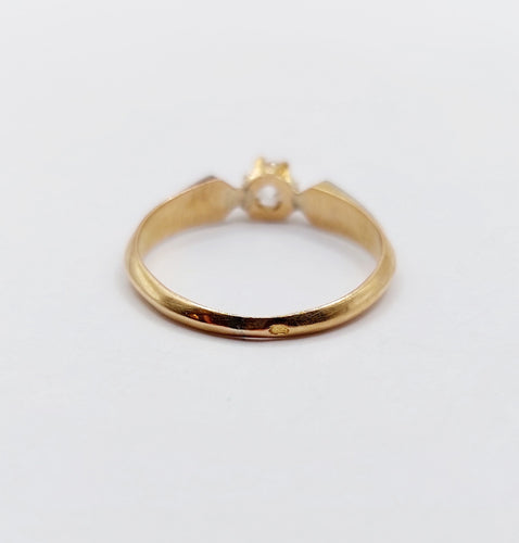 Bague 49.5 Bague antique or rose diamant taille ancienne (circa 1900) 58 Facettes A05142