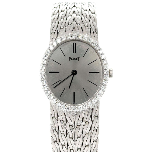 Montre Piaget - Montre Ovale en Or Blanc 58 Facettes 1.0000126/1