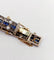 Bracelet Bracelet Art déco en or 14k et argent, diamants et saphirs calibrés 58 Facettes A06568