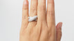 Bague 56 Bague croisée en or blanc et diamants 58 Facettes 32589