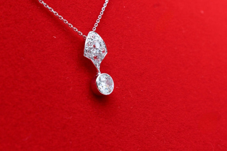 Pendentif Pendentif platine diamants vers 1925 58 Facettes 240658