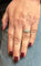 Bague 53 Bague art déco en or blanc et diamants 58 Facettes