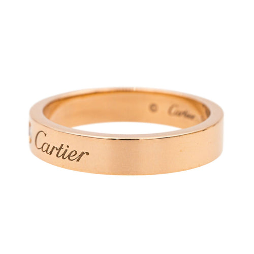 Bague 54 Cartier Bague Alliance C de Cartier Or rose Diamant 58 Facettes 4098664RV