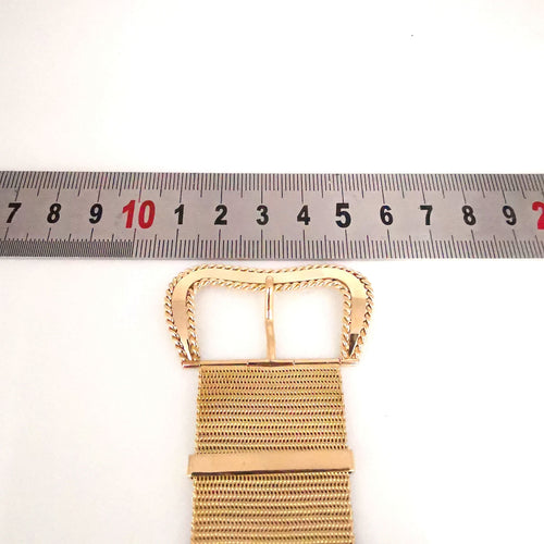 Bracelet Bracelet vintage italien à boucle, or jaune et or rose 58 Facettes