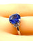 Bague 54 Bague en or blanc, superbe saphir 3,58 carats Ceylan non chauffé 58 Facettes AB385
