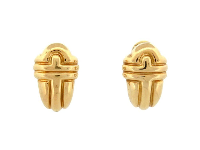 Boucles d'oreilles boucles d'oreilles BULGARI parentesi or jaune 18k 16.3 gr  s 58 Facettes 267994