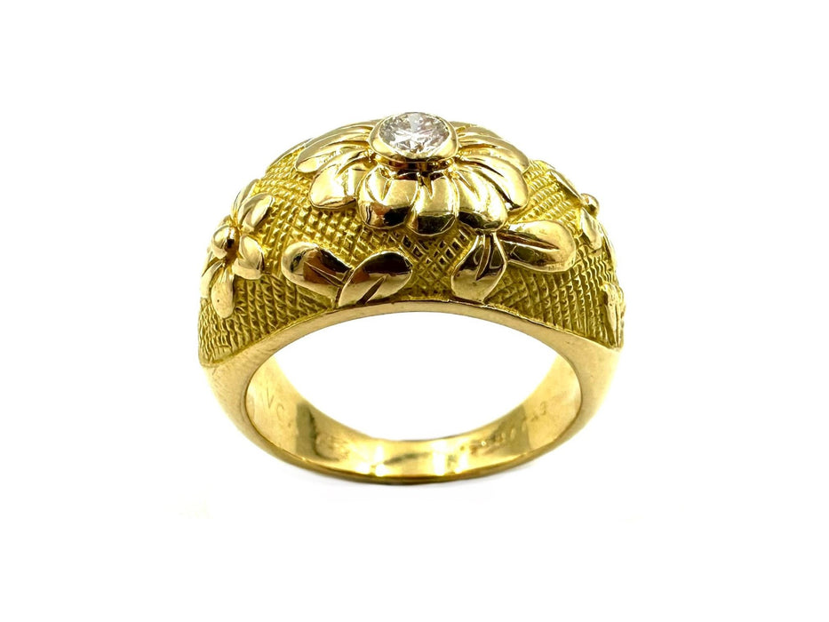 VAN CLEEF & ARPELS. Vintage 18K geelgouden en diamanten ring