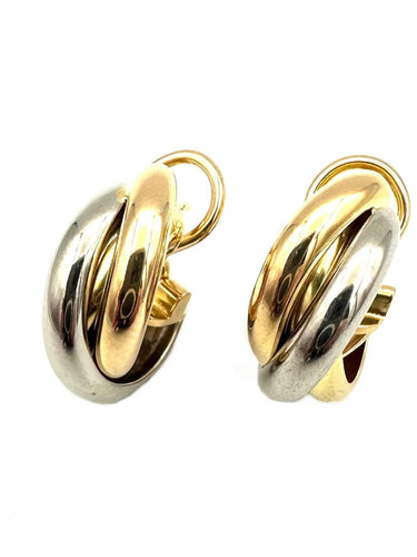 Boucles d'oreilles CARTIER. Collection "Trinity Classique ", boucles d'oreilles 3 ors 58 Facettes