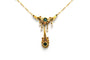Collier Collier Art Nouveau en or jaune serti de tourmalines, de perles et de diamants 58 Facettes 22936