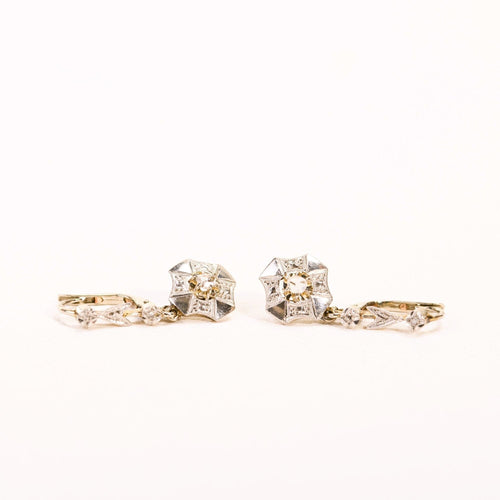 Boucles d'oreilles Boucles d'oreilles dormeuses Art Déco diamants 58 Facettes