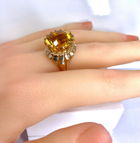 Bague 53 Bague en or jaune, topaze 58 Facettes AB595bis