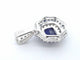 Pendentif Pendentif en or blanc avec diamants et saphir 58 Facettes 2351