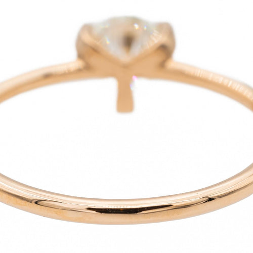 Bague 51 Ginette NY Bague Solitaire Be Mine Maria Large Engagement Ring Or rose Diamant 58 Facettes 2678594CN