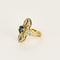 Bague 49 Bague en or jaune, saphir et diamants 58 Facettes SBR1999
