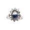 Bague 56 Bague marguerite en or saphir et diamants 58 Facettes