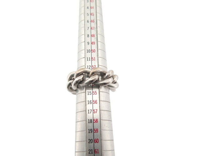 Bague 54 bague CHRISTIAN DIOR gourmette gm 54 or blanc 18k diamants 0.8ct 58 Facettes 268958