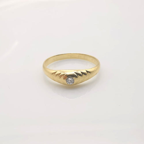 Inel Inel solitar Aur galben și diamant