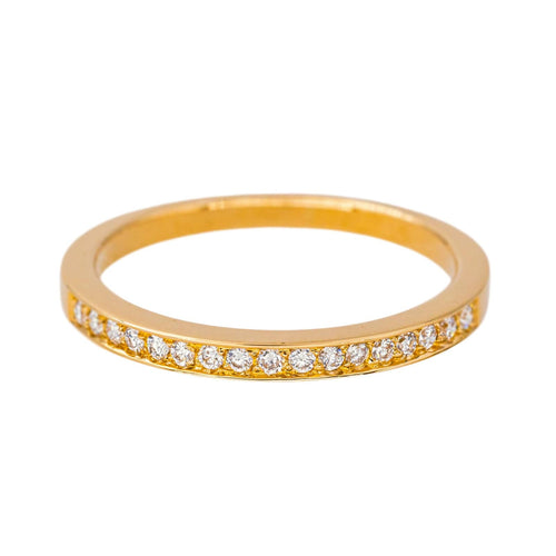 Bague 53.5 Bague Demi-alliance Or jaune Diamant 58 Facettes 4539264RV