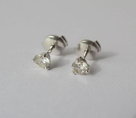 Boucles d'oreilles Clous d’oreilles diamants 0,50 ct or blanc 58 Facettes
