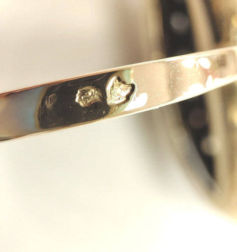 Bague 54.5 Bague marquise or jaune platine saphir et diamants 58 Facettes Bag.marq.1281.3