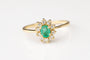Bague 59 Bague Marguerite Emeraude de 0,40ct 58 Facettes