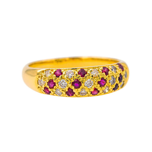 Bague 54 Bague Jonc Or jaune Diamant, Rubis 58 Facettes 4137830CN