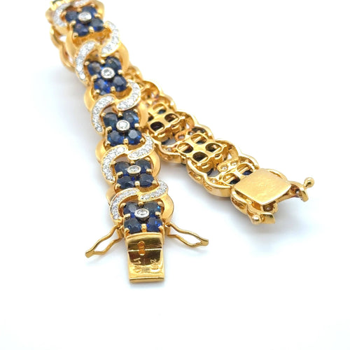 Bracelet Bracelet Or Jaune 22 carats - Saphirs et Diamants 58 Facettes 1.0002546/1