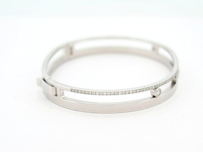 Bracelet bracelet MESSIKA  move romane 6514 or blanc diamant jonc 15 cm 58 Facettes 268783