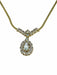 Collier Collier en or blanc et jaune avec diamants et aiguemarine 58 Facettes