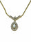 Collier Collier en or blanc et jaune avec diamants et aiguemarine 58 Facettes