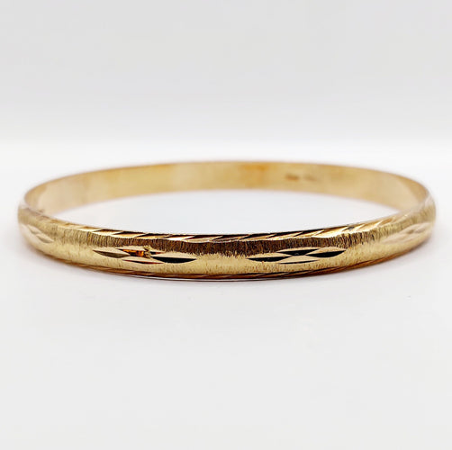 Bracelet Bracelet jonc vintage or jaune finement ciselé 58 Facettes A06349