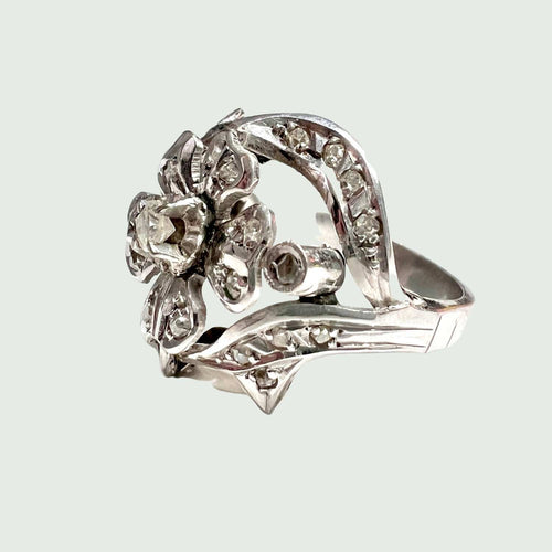 Bague 61.5 Bague Rétro Diamants 58 Facettes Q905A