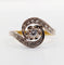 Bague 53.5 Bague tourbillon antique or 18k platine et diamants (circa 1920) 58 Facettes A06335